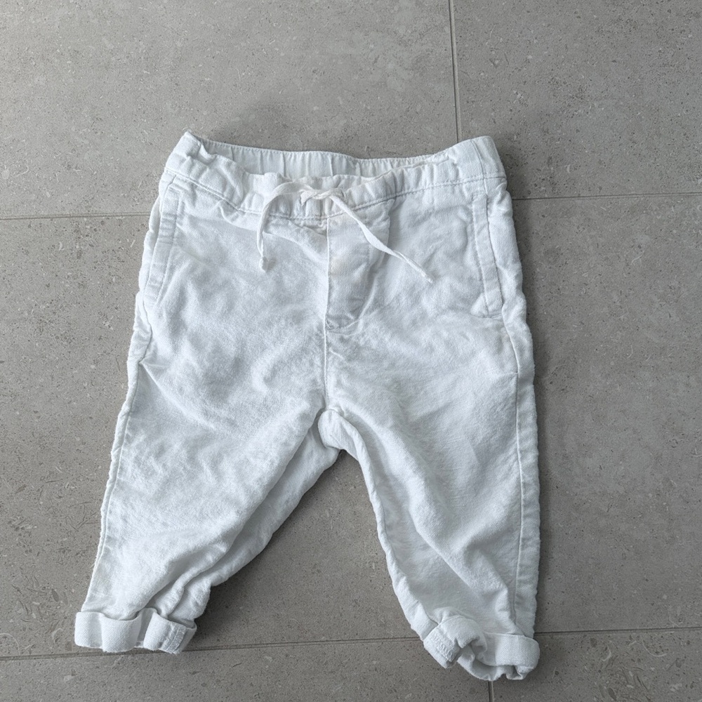 Janie and Jack White linen Pants